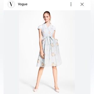 Brooks Brothers Floral Tie Waist Dress